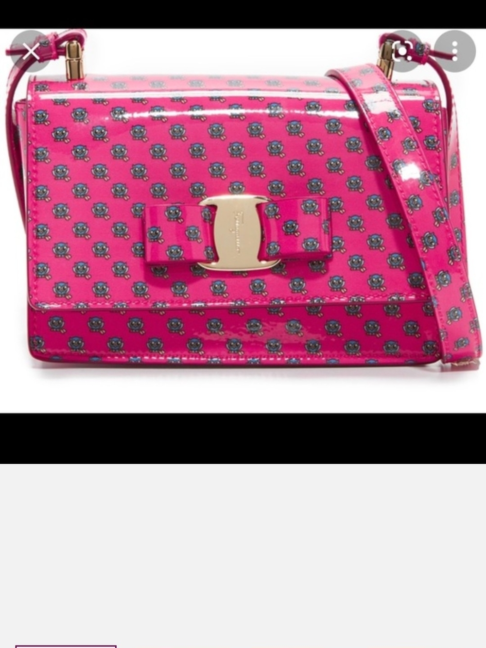 Salvatore Ferragamo Pink Vara Bow Leather Crossbody Bag
